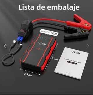 Arrancador moto coche... UTRAI 2500A 13800mAh
