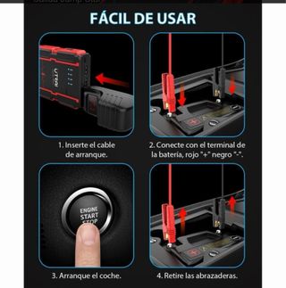 Arrancador moto coche... UTRAI 2500A 13800mAh