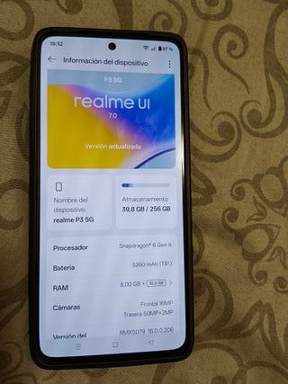Realme P3 (8GB/256GB) Android 16/UI 7 + Cargador