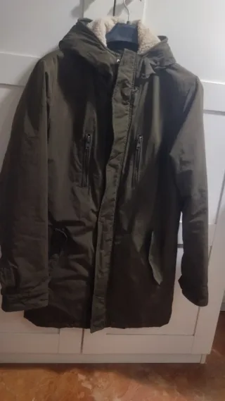 Chaquetón caballero 3/4 verde T.48 acolchado