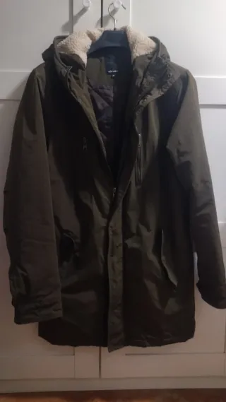 Chaquetón caballero 3/4 verde T.48 acolchado