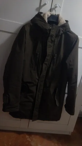 Chaquetón caballero 3/4 verde T.48 acolchado