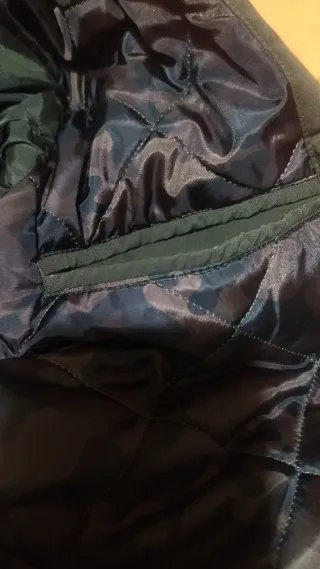 Chaquetón caballero 3/4 verde T.48 acolchado