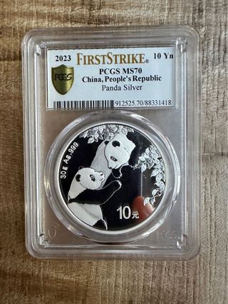 Moneda Panda China 2023 PCGS MS70