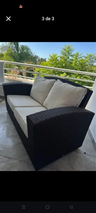 Sofá Terraza 2 Plazas con Cojines