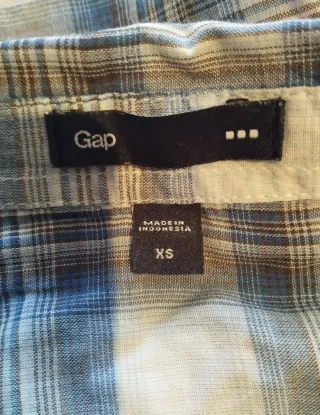 Camisa GAP Talla XS Cuadros Azul Blanco