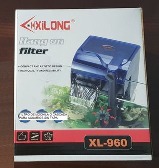 Filtro mochila cascada 650 l/h acuario pecera