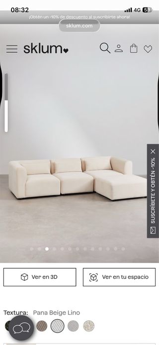 Sofá Sklum Beige modular