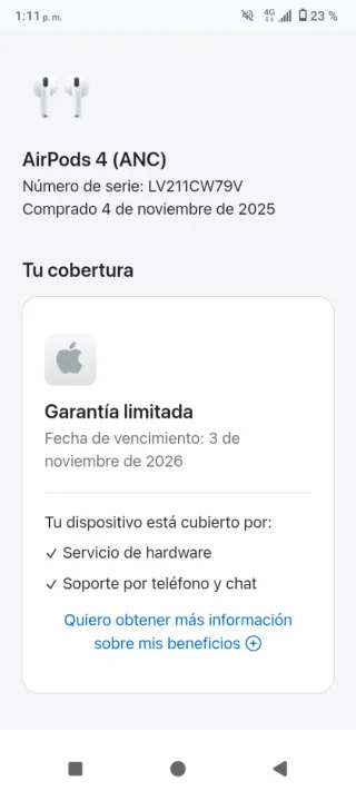 Auriculares Inalámbricos ANC Blancos