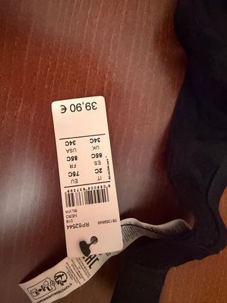 Sujetador Intimissimi Negro Encaje