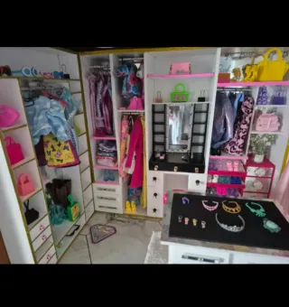 Diorama Vestidor Muñeca Escala 1:6