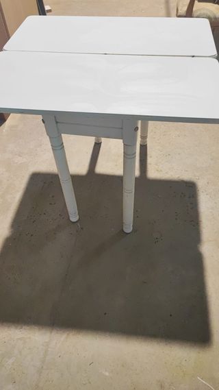 Mesa de cocina plegable madera blanca