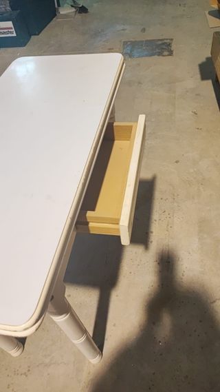 Mesa de cocina plegable madera blanca