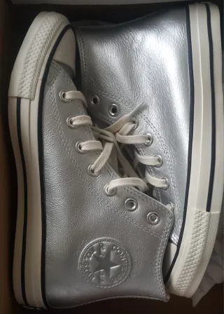 Converse Chuck Taylor HI Talla 39 Plata