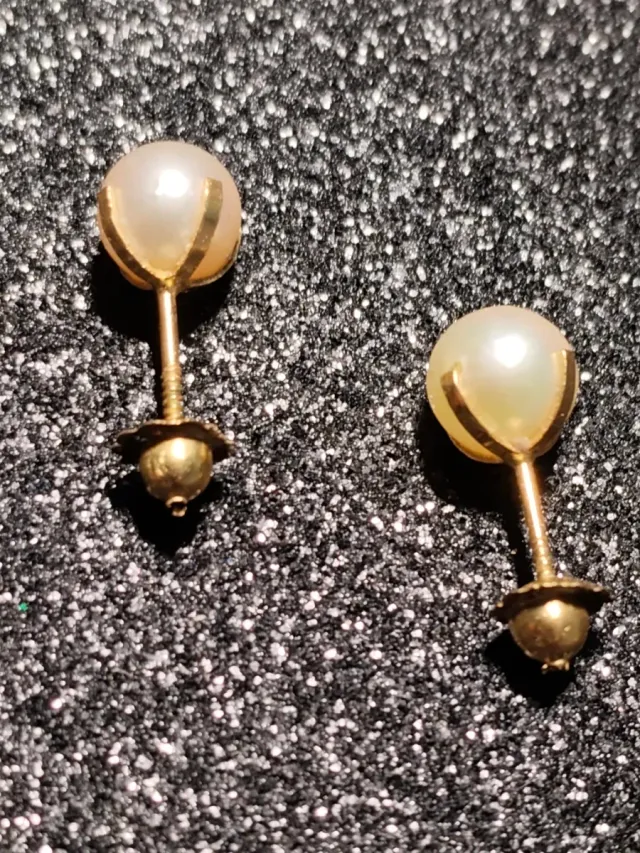 Pendientes Oro 18K Perlas Cultivadas 6mm