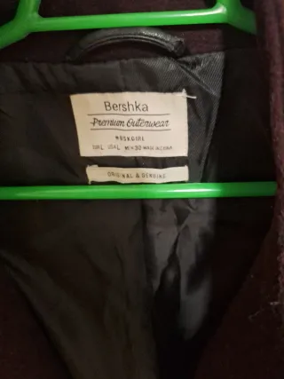 Abrigo mujer mangas cuero