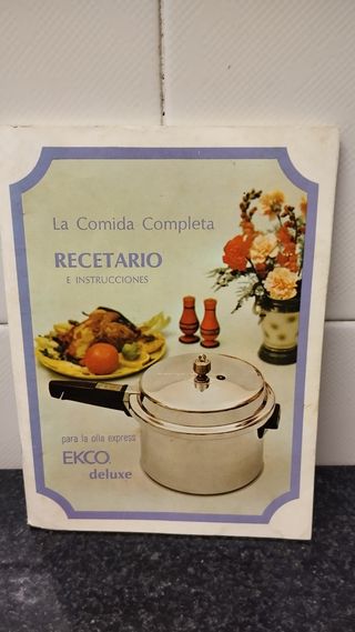 Antiguo recetario olla express Ekco