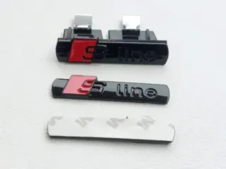 Logo Audi Sline  Parilla más 2 Emblemas Laterales