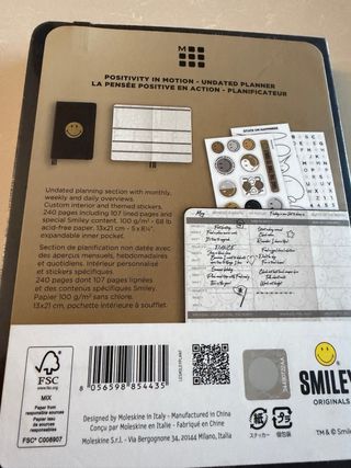 Moleskine planner con Smiley