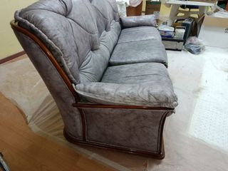 2 Divani in Pelle LILLA E GRIGIO