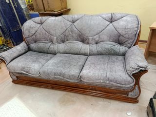 2 Divani in Pelle LILLA E GRIGIO