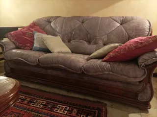 2 Divani in Pelle LILLA E GRIGIO