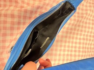 Bolso Hombro Azul con Cremallera