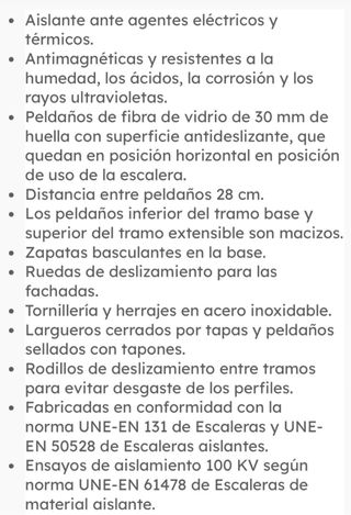 Escalera aislante fibra de vidrio Arizona