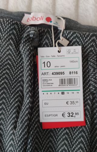 Pantalón niña talla 10