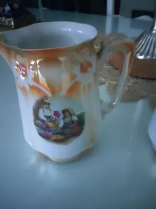 Juego de 2 jarros de leche antiguos