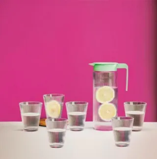 Caraffa con 6 bicchieri
