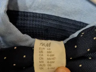 Completo elegante bimbo, blu e azzurro, TG. 68cm