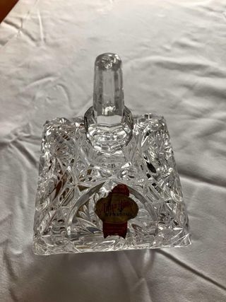 Varios adornos cristal: cesta, cubitera y bomboner