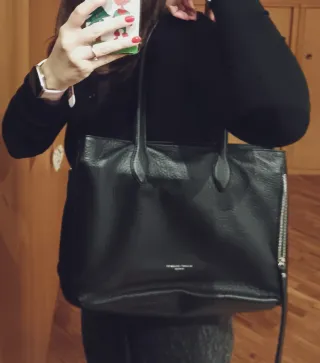 Borsa in pelle nera Gianni Chiarini