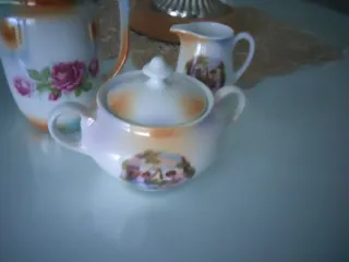 Juego Porcelana Antiguo Jarra Azucarero