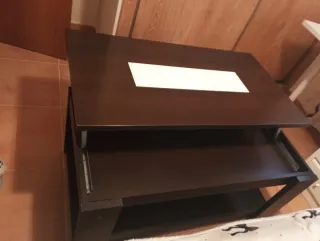 Mesa de centro salón madera y cristal