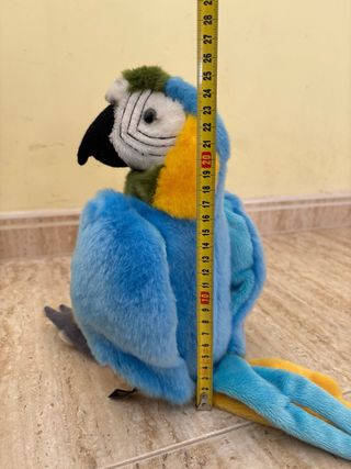 Peluche Loro Azul y Amarillo
