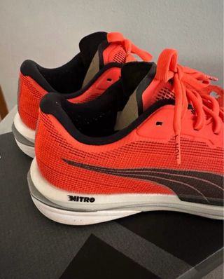 Zapatillas Puma Running Naranja y Blanco