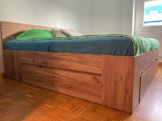 Cama Matrimonio Madera con Cajones
