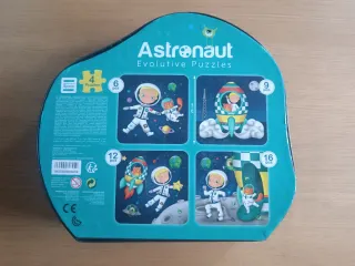 4 Puzzles Espacio Astronauta Niño Gato
