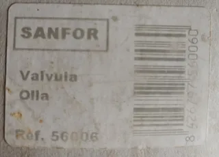 Válvulas Olla Presión Antigua Sanfor