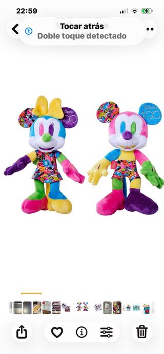 Peluche Mickey y Minnie Mouse
