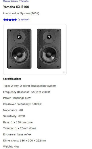 Altavoces Yamaha NX-100 Negros