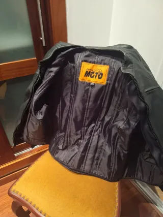 Chaqueta de piel Outlet Moto Negra
