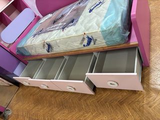 Cama nido 90x190 con cajones y estanterías