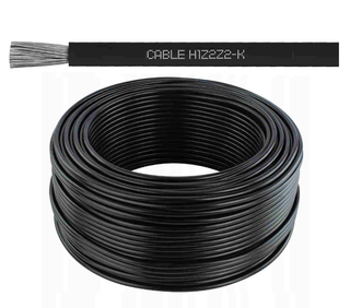 Cable solar H1Z2Z2-K 1x6 negro