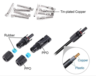 Cable solar H1Z2Z2-K 1x6 negro