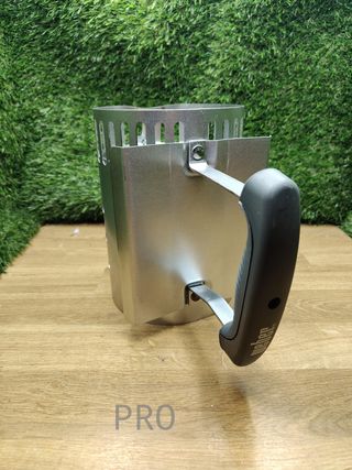 Caminetto di accensione Weber Rapidfire, piccolo (20 cm di altezza), accenditore per carbone e bricchetti, con due maniglie, ideale per barbecue a carbone di almeno Ø 47 cm - Argento (7447)