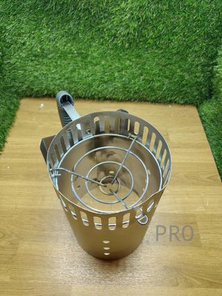 Caminetto di accensione Weber Rapidfire, piccolo (20 cm di altezza), accenditore per carbone e bricchetti, con due maniglie, ideale per barbecue a carbone di almeno Ø 47 cm - Argento (7447)