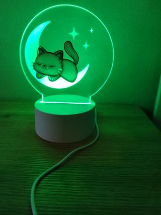 Lampada Notturna Gatto Luna Stelle